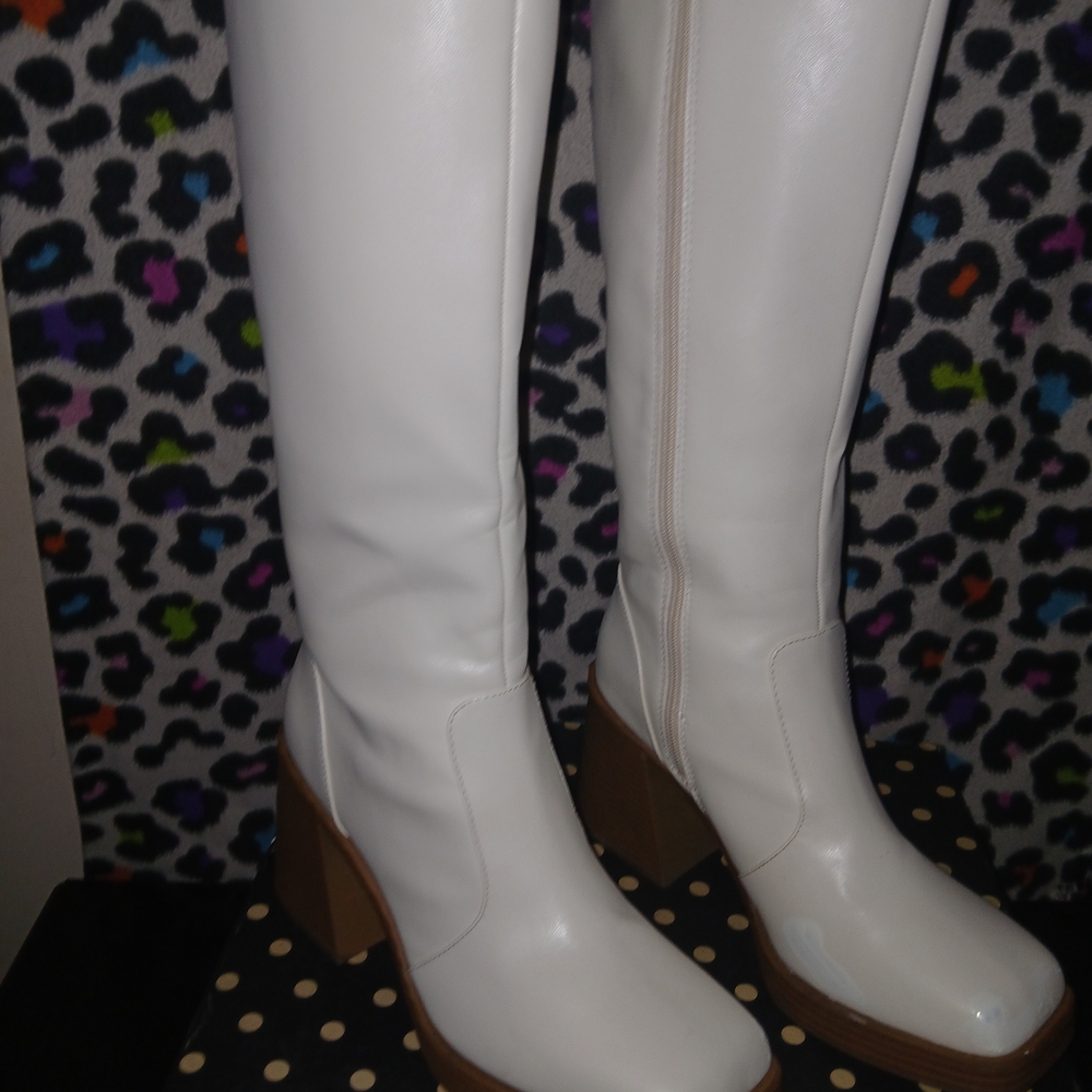 Chic White Over the Knee Boots